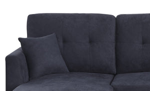 English Elm Sectional Sofa Bed - Elegant Dark Blue, Space-Saving Design, Quick Assembly, Perfect For Small Spaces B205S00062-GIGA