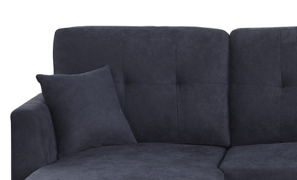 English Elm Sectional Sofa Bed - Elegant Dark Blue, Space-Saving Design, Quick Assembly, Perfect For Small Spaces B205S00062-GIGA