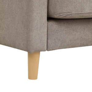 English Elm Modern compact 2-seater sofa with plush cushions and sturdy wooden legs for stylish small spaces khaki B343P316288