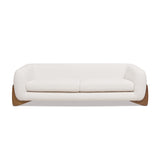 English Elm Alpine 90.5" Sherpa Sofa, Ivory White Boucle