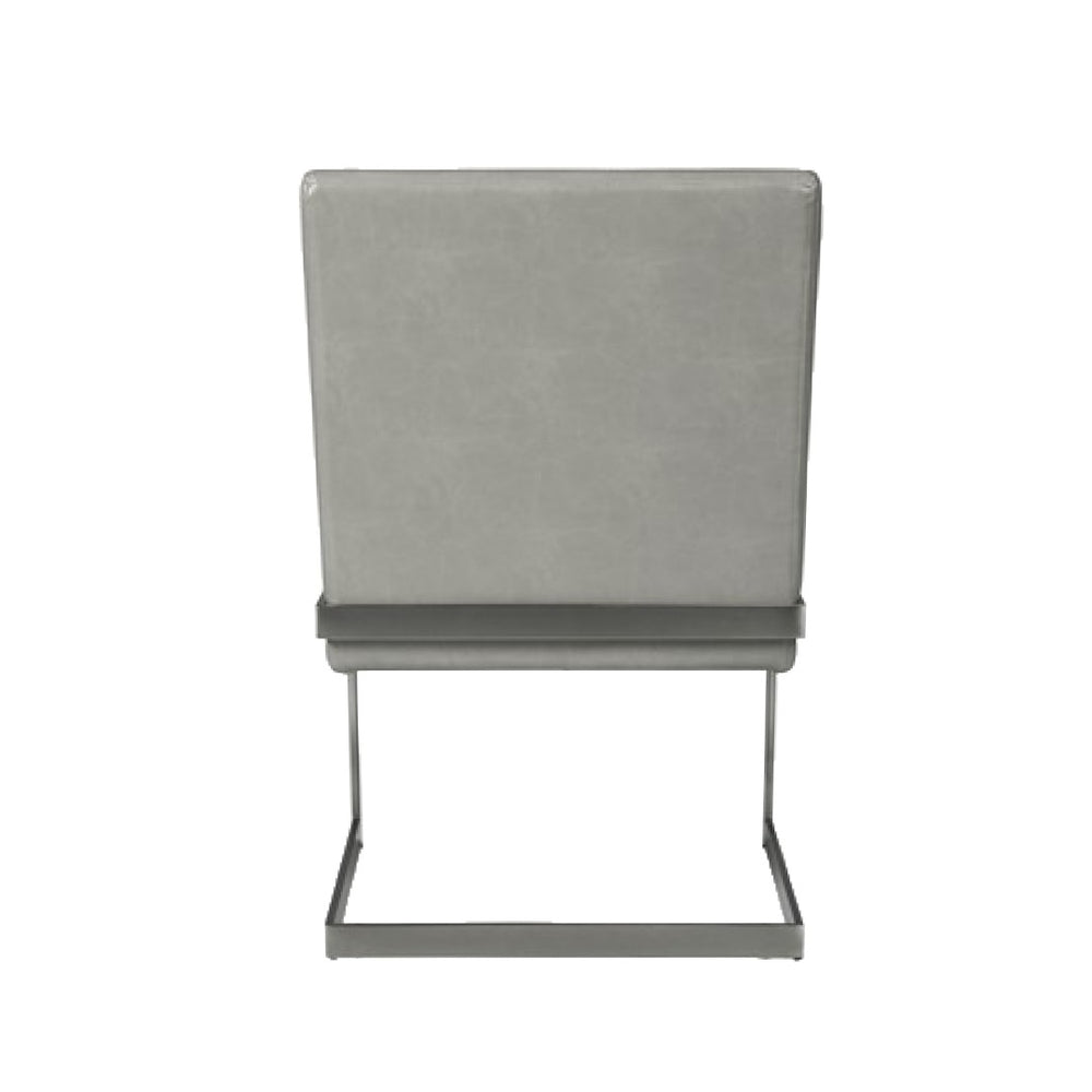 English Elm Leatherette Cantilever Dining Chairs Set of 2 Modern Steel Arc Base Gray Pair B056P416776