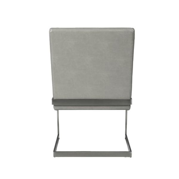 English Elm Leatherette Cantilever Dining Chairs Set of 2 Modern Steel Arc Base Gray Pair B056P416776