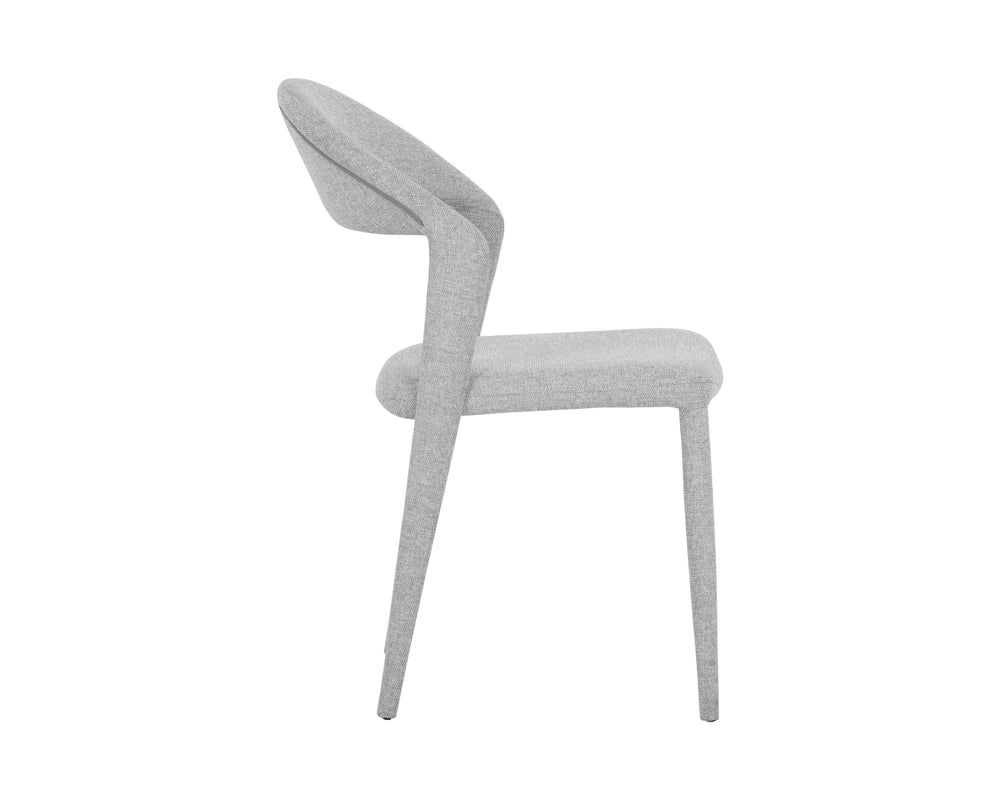 Sunpan Romina Dining Chair - Ultra Modern Open Back Design in Belfast Heather Grey, Perfect for Any Space
