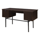 OSP Home Furnishings Jefferson Executive Desk W/Power Espresso