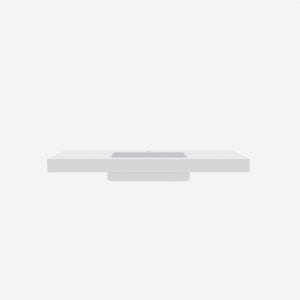 English Elm Bb0248y101h Engineered Quartz Integrated Vanity Basin Glossy White Low Profile Sink W1865P442971
