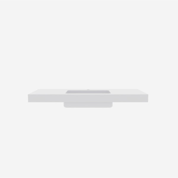 English Elm Bb0248y101h Engineered Quartz Integrated Vanity Basin Glossy White Low Profile Sink W1865P442971