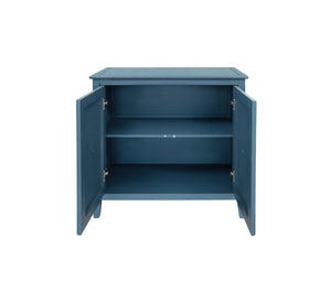English Elm Geometric Diamond Embossed Sideboard Cabinet Matte Vintage Mdf Entryway Storage Blue W688P364739