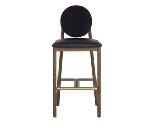Sunpan ORABELL Barstool - Mid-Century Modern Design in Bravo Black & Abbington Black for Stylish Seating 112412