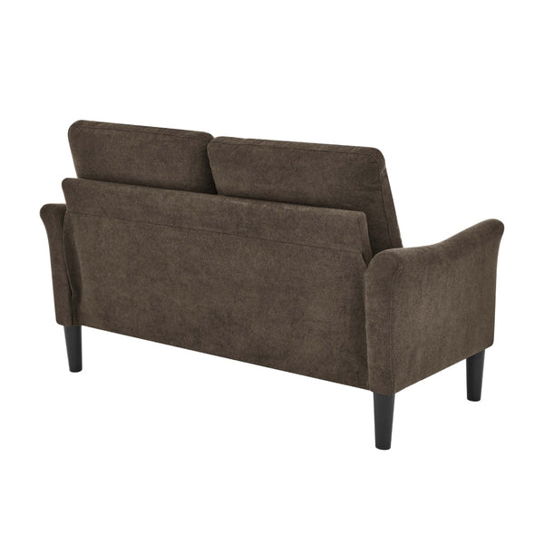 English Elm Tufted Button Back Loveseat with Tall Legs Mid Century Style for Living Spaces B2748P493721