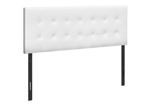 English Elm Bed, Elegant White Leather-Look Upholstered Headboard For Queen Size Beds – Timeless Design & Support B2710P219552