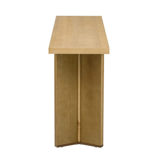 English Elm U_Style Modern Console Table With Pine Veneer & Sleek Geometric Legs - Perfect For Any Space! N711P289142O-GIGA