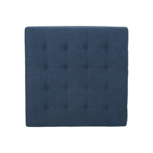 English Elm Upholstered Waffle Tufted Storage Ottoman with Birch Legs for Modern Living Rooms Navy Blue N757P377356N
