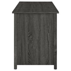 English Elm Rayna Weathered Grey Lift-Top 4-Drawer Office Desk with Easy-Glide Storage and Brushed Zinc Hardware B062P351423