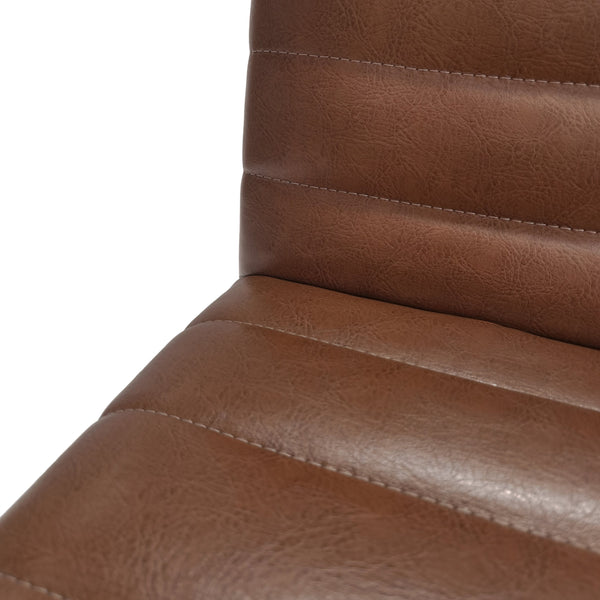 English Elm Christopher Knight Home® - 5-Pieces Upholstered Dining Set with Rubberwood Frame — Mid-Century Modern Fabric Chairs & Table 59" Black + Dark Walnut,Brown,Cognac 73471.00PUCOGN_4_N768P247991W