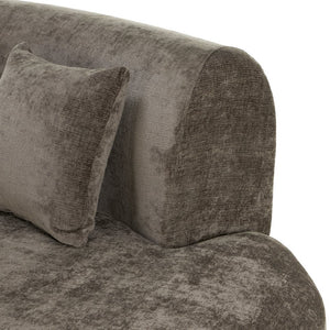 English Elm 140" Curved Sectional Sofa 3 Piece Lamb Wool Upholstered Retro Modern Living Room Set N767P277684D