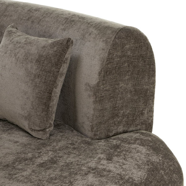 English Elm 140" Curved Sectional Sofa 3 Piece Lamb Wool Upholstered Retro Modern Living Room Set N767P277684D