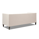 English Elm Jack 84" Modern Tuxedo Tufted Sofa, Sky Neutral Beige Polyester