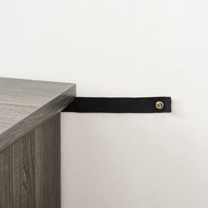 English Elm Farmhouse Rattan TV Stand Console Table with Ample Storage, Cable Management & Adjustable Shelves for 70" TVs Antique Gray W1758P178929