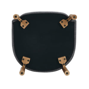 English Elm Style Barrel Accent Chair with Textured Fabric Upholstery, Solid Wood Legs, Foam-Pocket Coil Comfort and 300lb Capacity Gray 27 L x 25.5 W x 21.5 H B011P304989