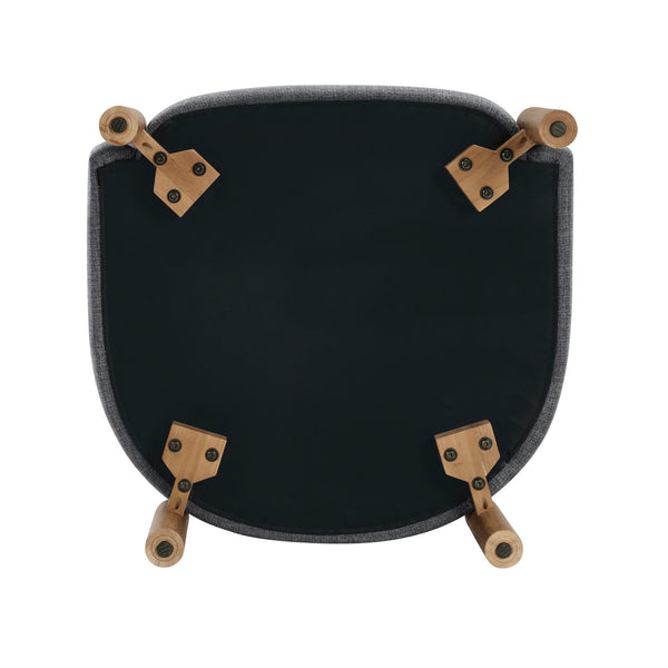 English Elm Style Barrel Accent Chair with Textured Fabric Upholstery, Solid Wood Legs, Foam-Pocket Coil Comfort and 300lb Capacity Gray 27 L x 25.5 W x 21.5 H B011P304989