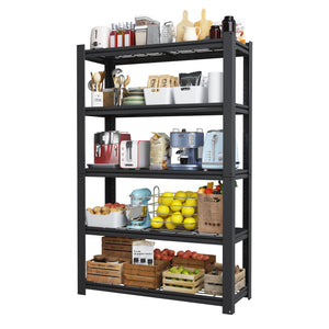 English Elm 72"H 5-Tier Heavy Duty Wire Shelving Rack, 2000 lb Capacity, Adjustable Metal Storage Organizer for Garage Pantry Kitchen - Rust-Resistant Durable Design (35.43" W x 15.75" D) T2398P306288
