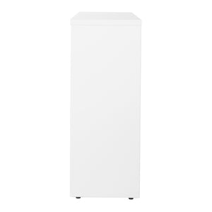 OSP Home Furnishings 36wx12dx30h Compact Laminate Bookcase with Thick Shelves for Office or Home Use White LBC361230-WHT