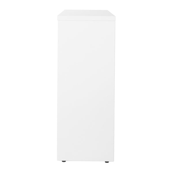 OSP Home Furnishings 36wx12dx30h Compact Laminate Bookcase with Thick Shelves for Office or Home Use White LBC361230-WHT