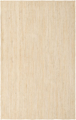 Unique Loom Braided Jute Dhaka Hand Braided Solid Rug White,  5' 1" x 8' 0"