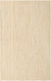 Unique Loom Braided Jute Dhaka Hand Braided Solid Rug White,  5' 1" x 8' 0"