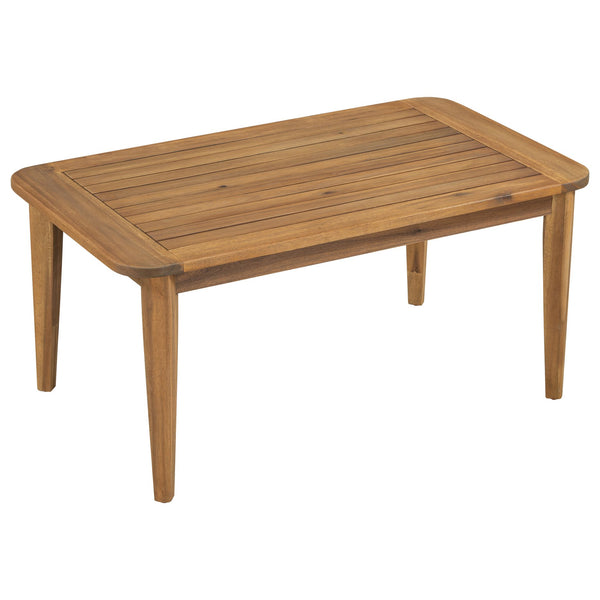 English Elm Christopher Knight Home® - Westin Acacia Wood Outdoor Coffee Table in Teak Beige — Solid Durable Construction, Modern Grain Finish N775P239511N
