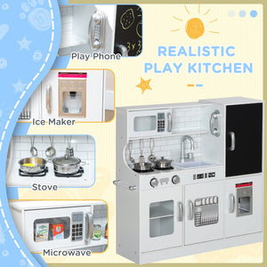 English Elm Qaba Pretend Play Kitchen Set for Kids with Chalkboard Ice Maker and 5 Accessories W2225P249826