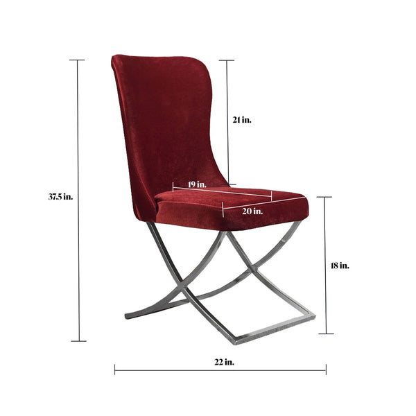 English Elm Primenest Noblesse Collection Elegant Upholstered Dining Chairs - Set Of 2 With Gold Legs B030P304447-GIGA