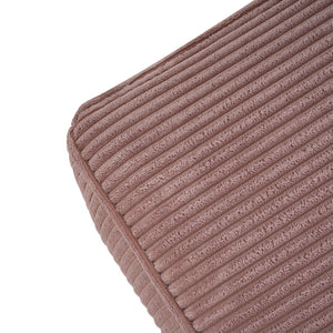 English Elm Upholstered Corduroy Square Ottoman Plywood Frame Sectional Footrest for Living Room Pink N757P414087P
