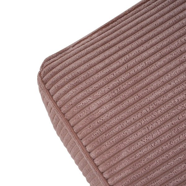 English Elm Upholstered Corduroy Square Ottoman Plywood Frame Sectional Footrest for Living Room Pink N757P414087P