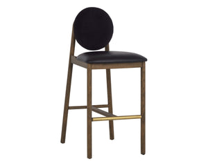 Sunpan ORABELL Barstool - Mid-Century Modern Design in Bravo Black & Abbington Black for Stylish Seating 112412