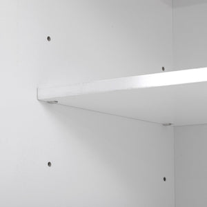 English Elm K&K 71" Tall Farmhouse Pantry Cabinet with Groove Edges, 3 Pull-Out Organizers, 6 Door Shelves White N707P256507W