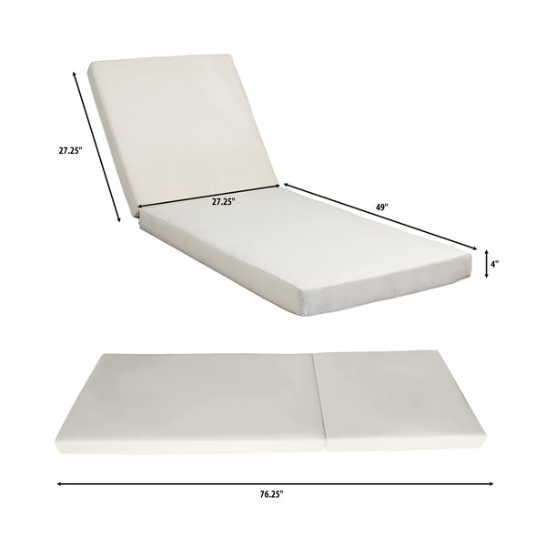 English Elm Christopher Knight Home® - Lounge Chaise Set - Adjustable Acacia Wood Frame With Cream Cushion, Perfect For Outdoor Relaxation N770P253442T_N770P208317C