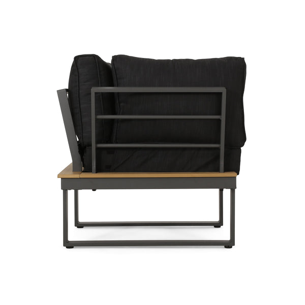 English Elm Christopher Knight Home® - Sterling Stylish Corner And Coffee Table Set – Compact Outdoor Seating With Faux Wood Accents 68939.00FGRY