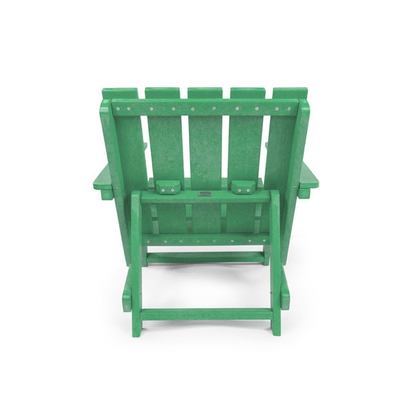 English Elm Shoreline Recycled Hdpe Folding Adirondack Chair Fully Assembled Modern Patio Seating Green B2745P409682
