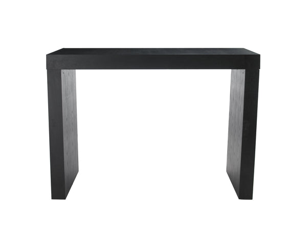 Sunpan Faro Urban Bar Table - Stylish Solid Ash Design with Room for Four Stools, Perfect for Any Space Black
