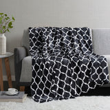 Madison Park Ogee Casual Oversized Throw MP50-3509 Black