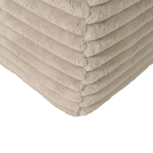 English Elm 110" Cloud Sectional Sofa Upholstered with Ultra-Soft Faux Rabbit Fur, Modular L-Shape Comfort and Easy Care Light Coffee N719S001820D