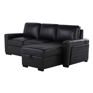 English Elm Montero Sleeper Sectional with Storage Chaise Drop Down Table and Usb Ports B201S00463