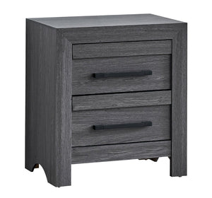 English Elm Rustica Modern Gray Laminate Nightstand with Dovetail Drawer and Architectural Facade B078P473033