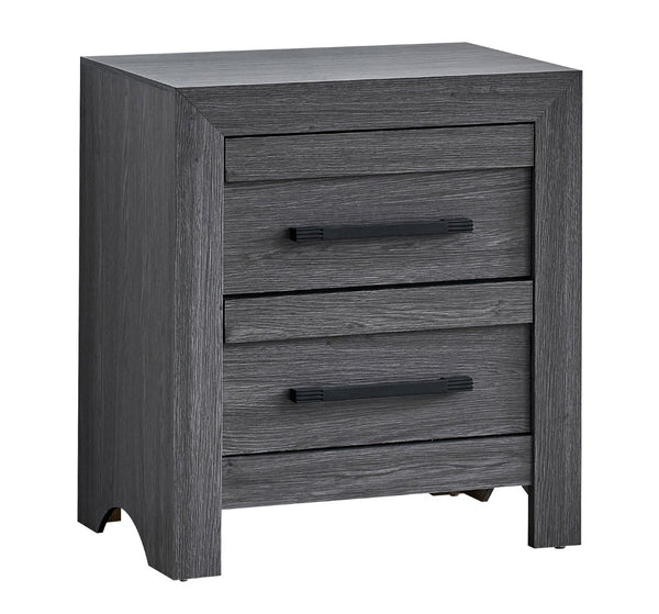 English Elm Rustica Modern Gray Laminate Nightstand with Dovetail Drawer and Architectural Facade B078P473033
