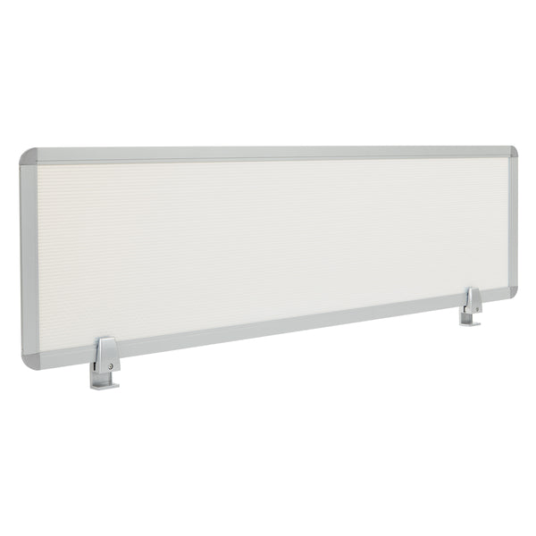 OSP Home Furnishings Prado Desk Privacy Screen Silver
