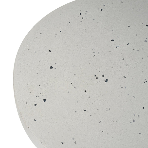 English Elm Christopher Knight Home® - 2 PCS Mondern Outdoor Concrete Dining Set with White Terrazzo Top & Bench — Handcrafted, Seating 6 N773OD00078T