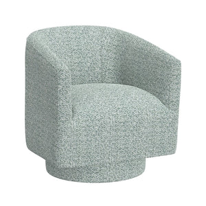 English Elm Wallace & Bay - Blue Swivel Accent Chair - Modern Baikal Blue Upholstered Comfort For Living Rooms & Home Offices B361P384441-GIGA