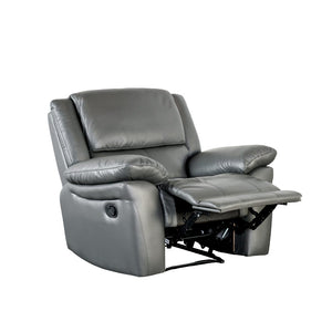 English Elm Transitional Multi-Function Glider Recliner with Channel Back, Cup Holders, Hidden Storage, Upholstered Comfort Dark Gray 43 L x 31 W x 26 H B2741P385173