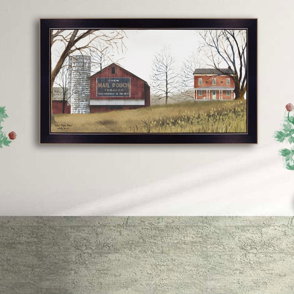 English Elm "mail Pouch Barn" Billy Jacobs Rustic Americana Framed Print for Farmhouse Walls B06785412
